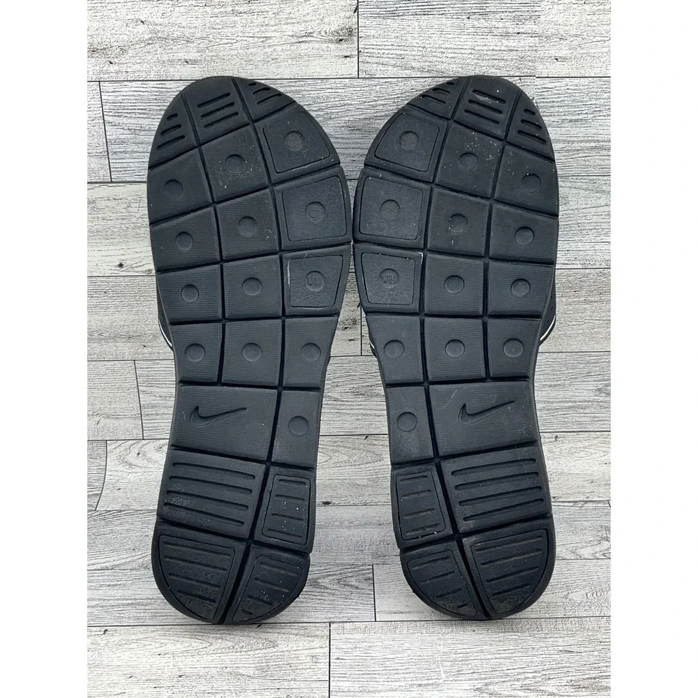 Nike Comfort‎ Footbed Slides Sandals Black White Adjustable Strap Women Size 11